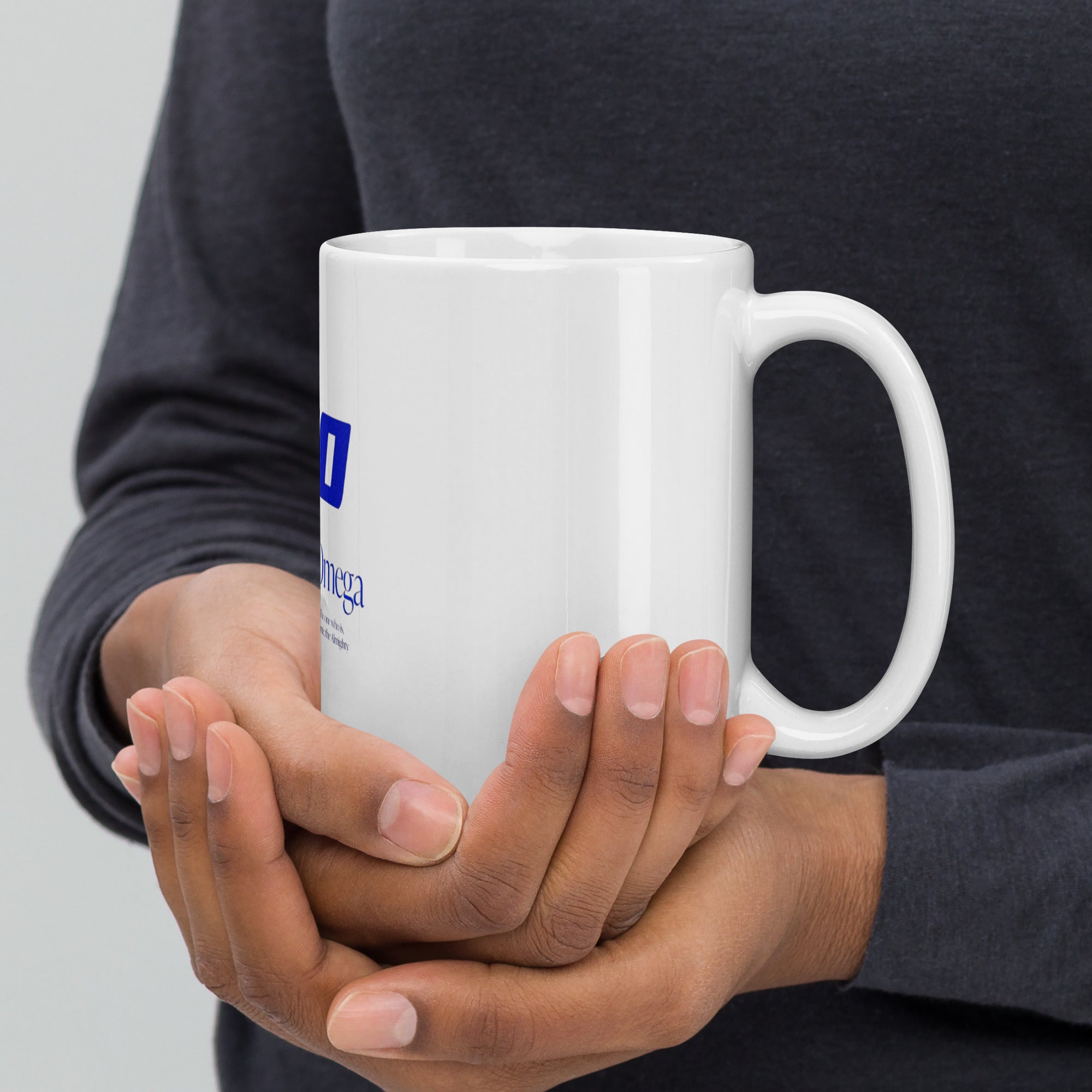 Alpha and Omega glossy mug